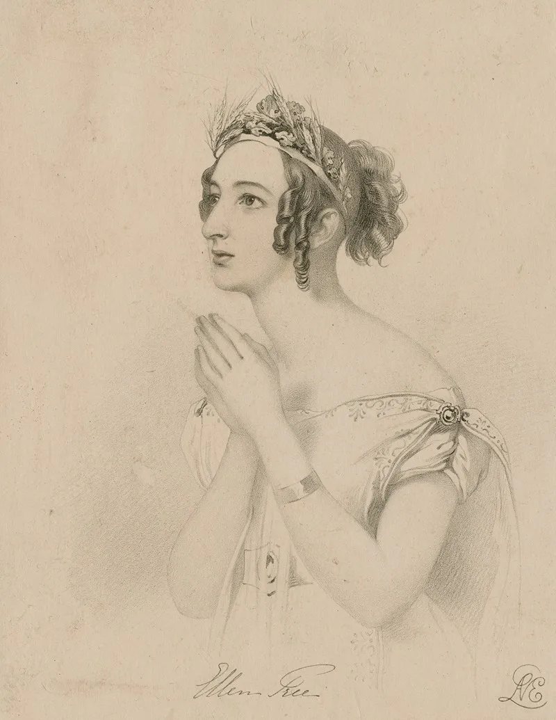 Ellen Tree As Clemanthe In Talfourds Ion Act 5 Scene 2 O I Do Wall Art by Richard James Lane - High-Resolution Digital Print