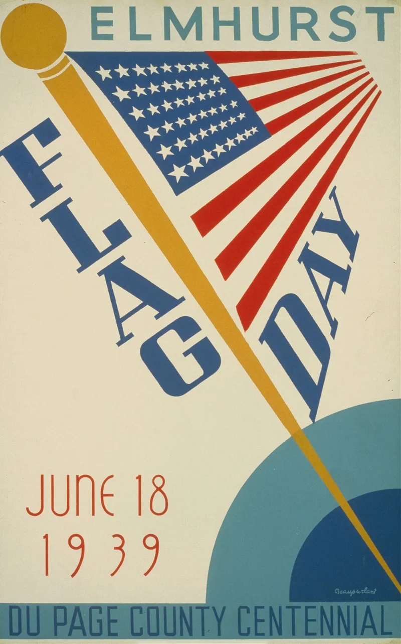 Elmhurst Flag Day Wall Art by Beauparlant - High-Resolution Digital Print