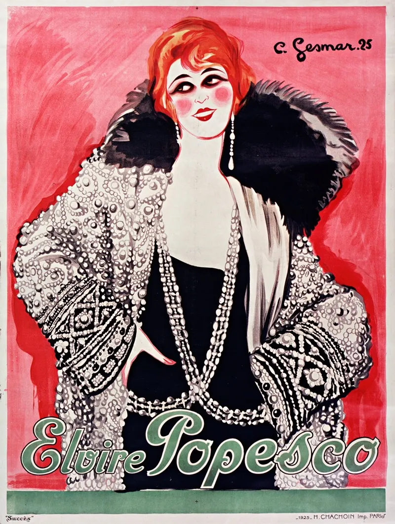 Elvire Popesco Wall Art by Charles Gesmar - High-Resolution Digital Print