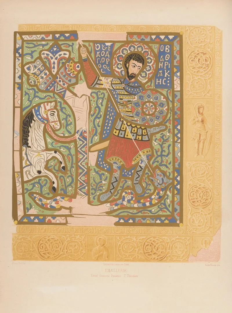 Email Cloisonne Byzantin St Theodore Wall Art by Joseph Rose Lemercier - High-Resolution Digital Print