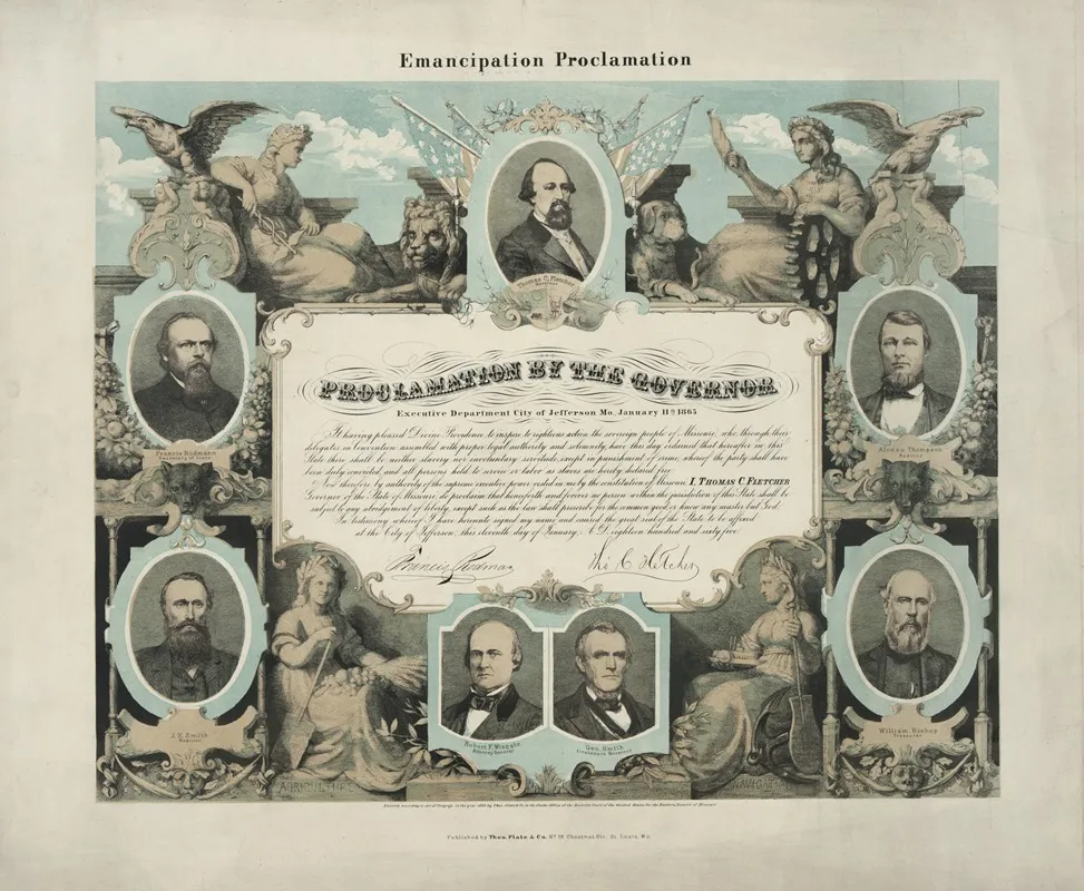 Emancipation Proclamation Proclamation By The Governor Wall Art by E. Knobel - High-Resolution Digital Print