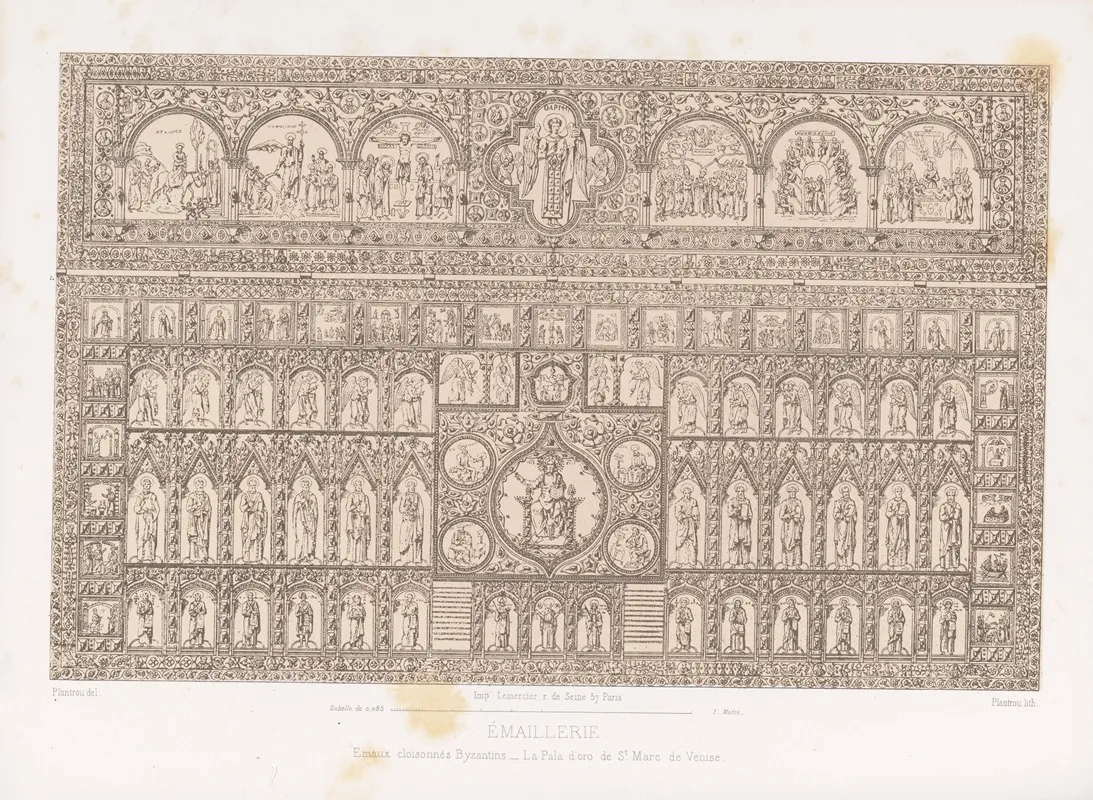 Emaux Cloisonnes Byzantins La Pala Doro De St Marc De Venise Wall Art by Joseph Rose Lemercier - High-Resolution Digital Print