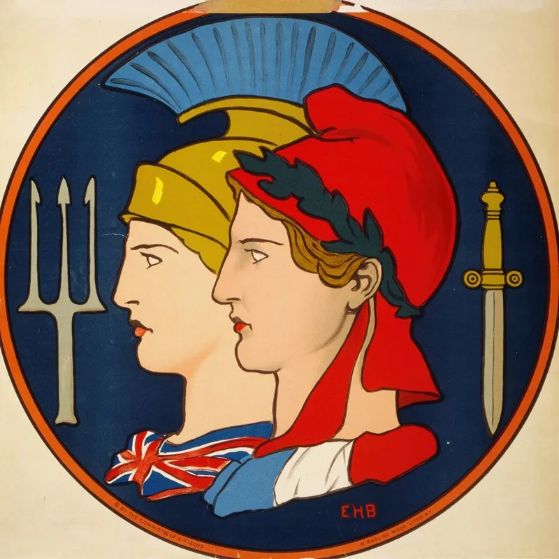 Emblem Of France And Great Britain Wall Art by Edwin Howland Blashfield - High-Resolution Digital Print