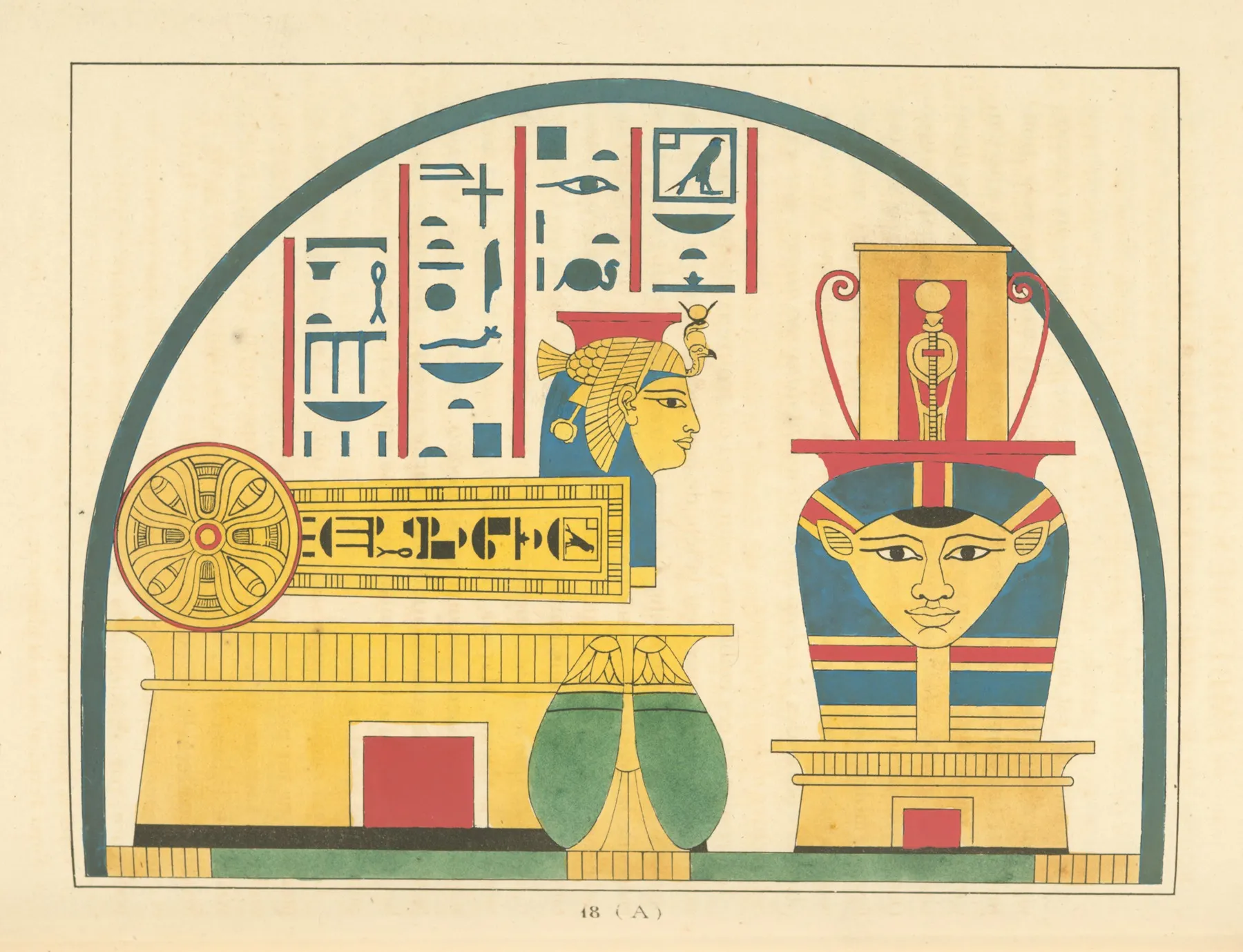 Emblemes Dhathor La Venus Egyptienne Wall Art by Léon-Jean-Joseph Dubois - High-Resolution Digital Print