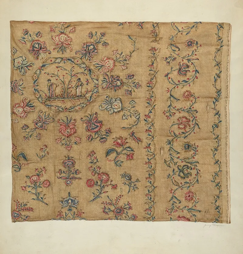 Embroidered Cotton Blanket