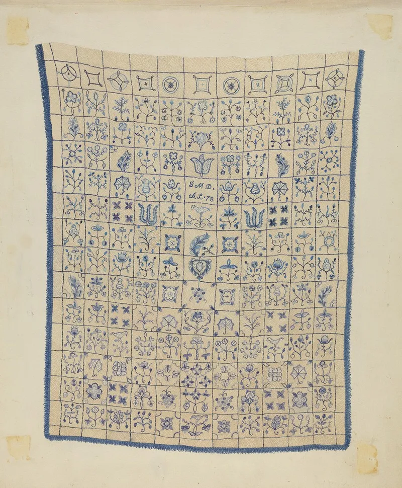 Embroidered Coverlet 4