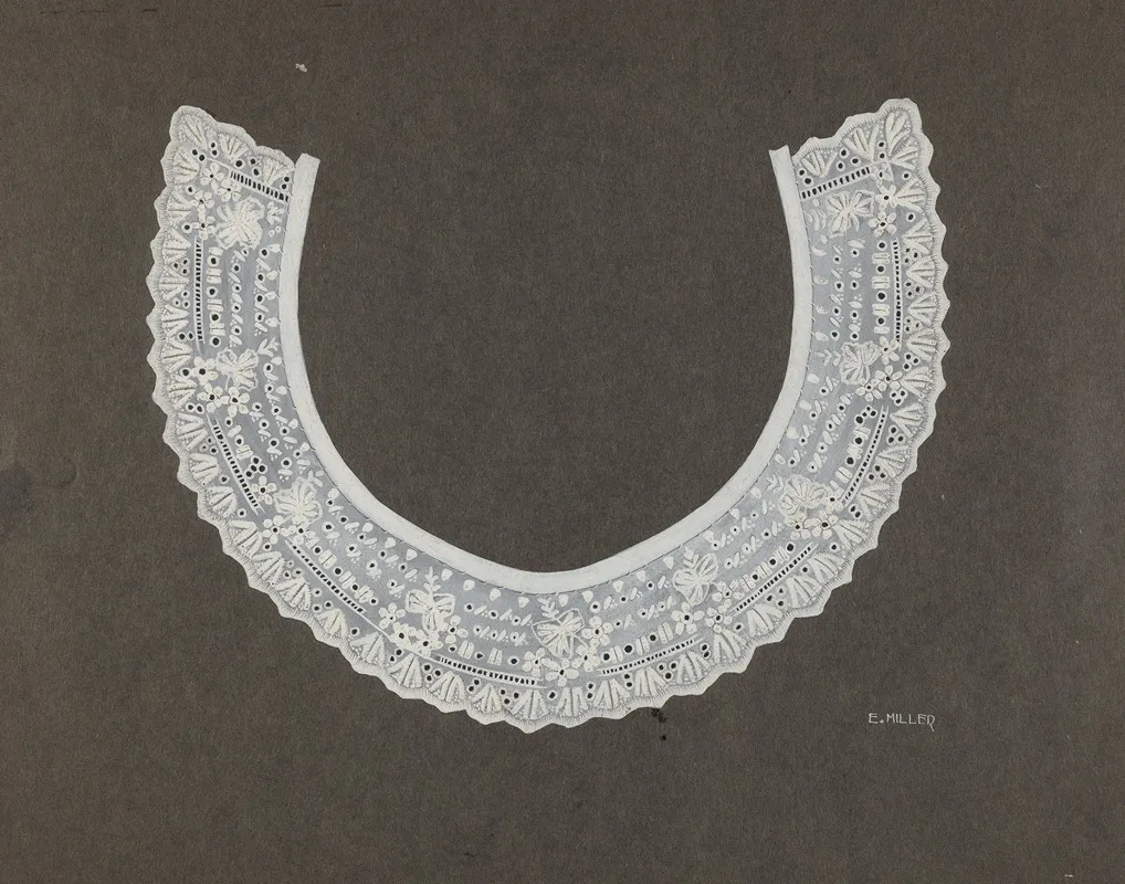 Embroidered Linen Collar 2