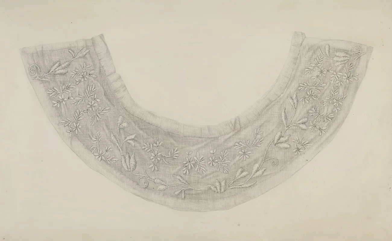 Embroidered Linen Collar 4