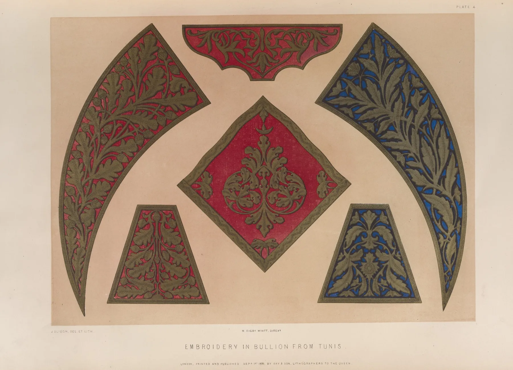 Embroidery In Bullion From Tunis