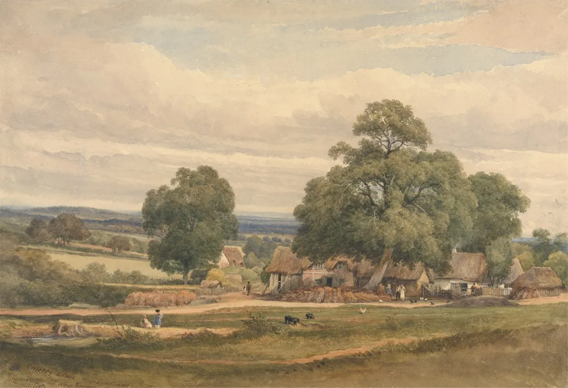 Emerey Down Near Lyndhurst New Forest Hants Wall Art by John Whichelo - High-Resolution Digital Print