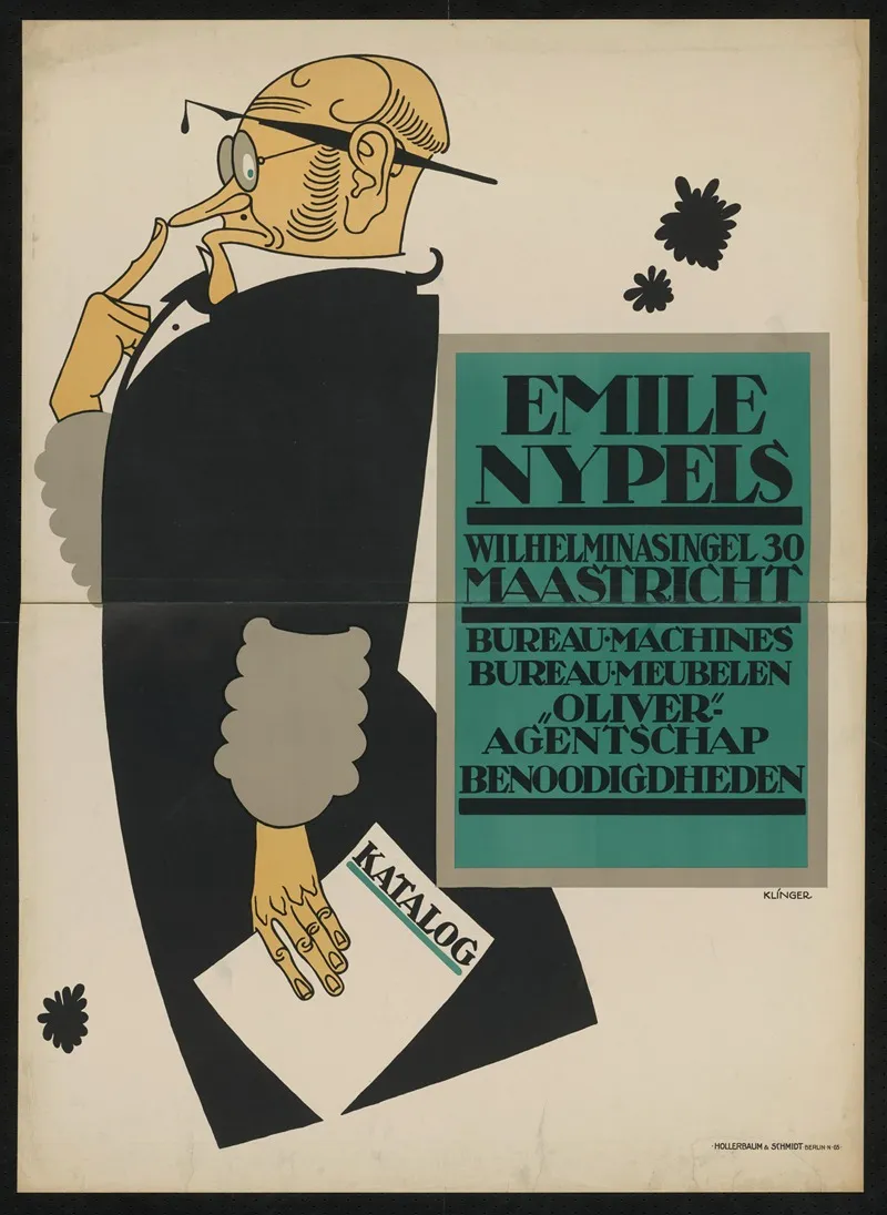 Emile Nypels Buromaschinen Und Buromobel Wall Art by Julius Klinger - High-Resolution Digital Print
