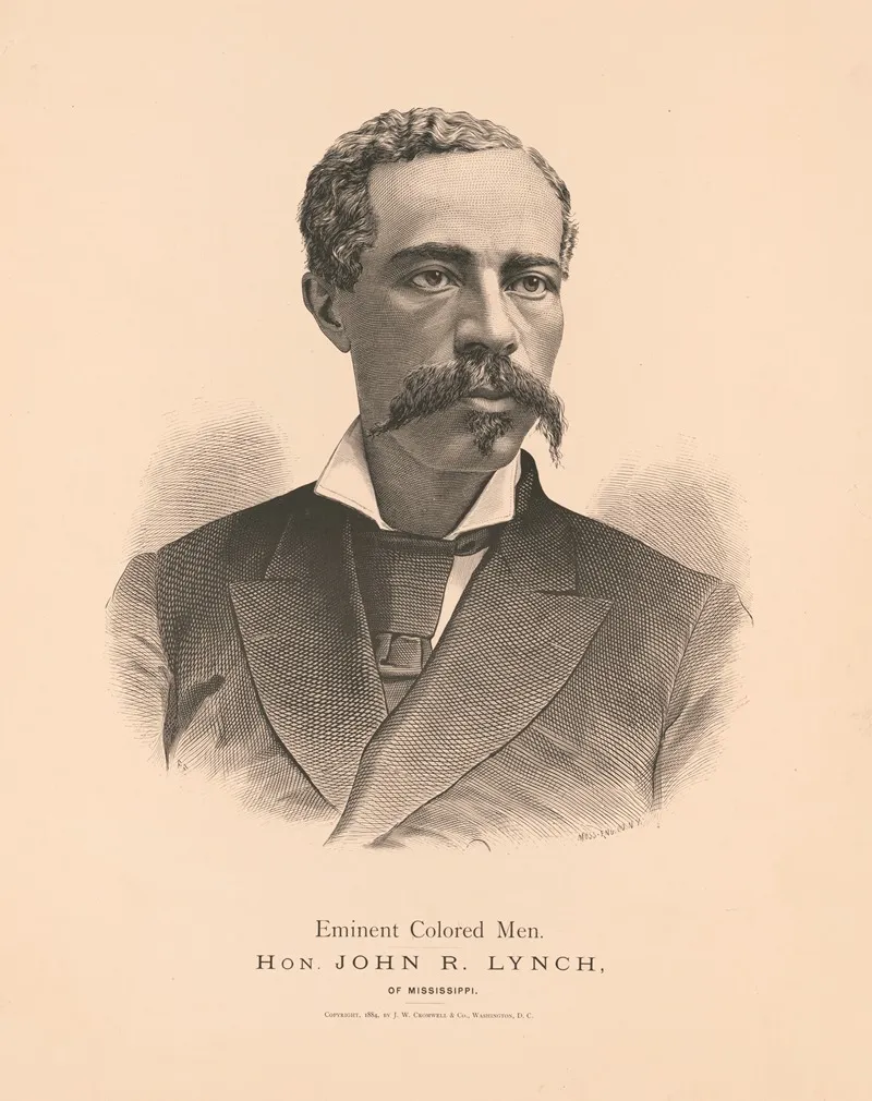 Eminent Colored Men Hon John R Lynch Of Mississippi Wall Art by Moss Engraving Company - High-Resolution Digital Print