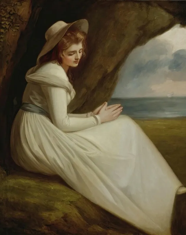 Emma Hart Later Lady Hamilton As Absence Wall Art by George Romney - High-Resolution Digital Print