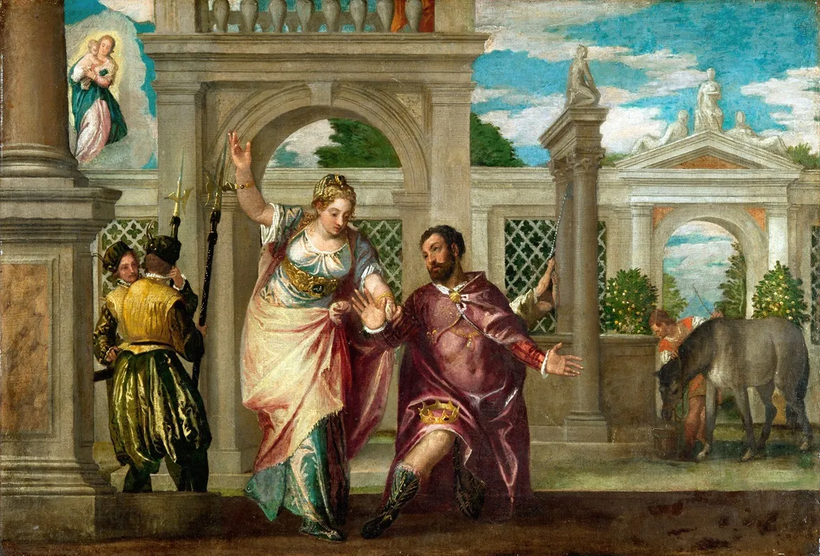 Emperor Augustus And The Sibyl Wall Art by Paolo Veronese - High-Resolution Digital Print