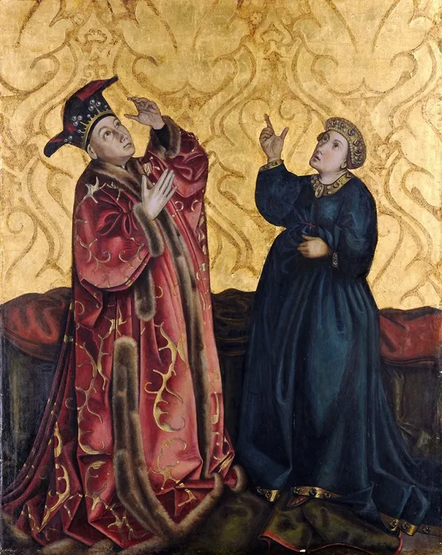 Emperor Augustus And The Tiburtine Sibyl 2 Wall Art by Gertrud Bock-Schnirlin - High-Resolution Digital Print