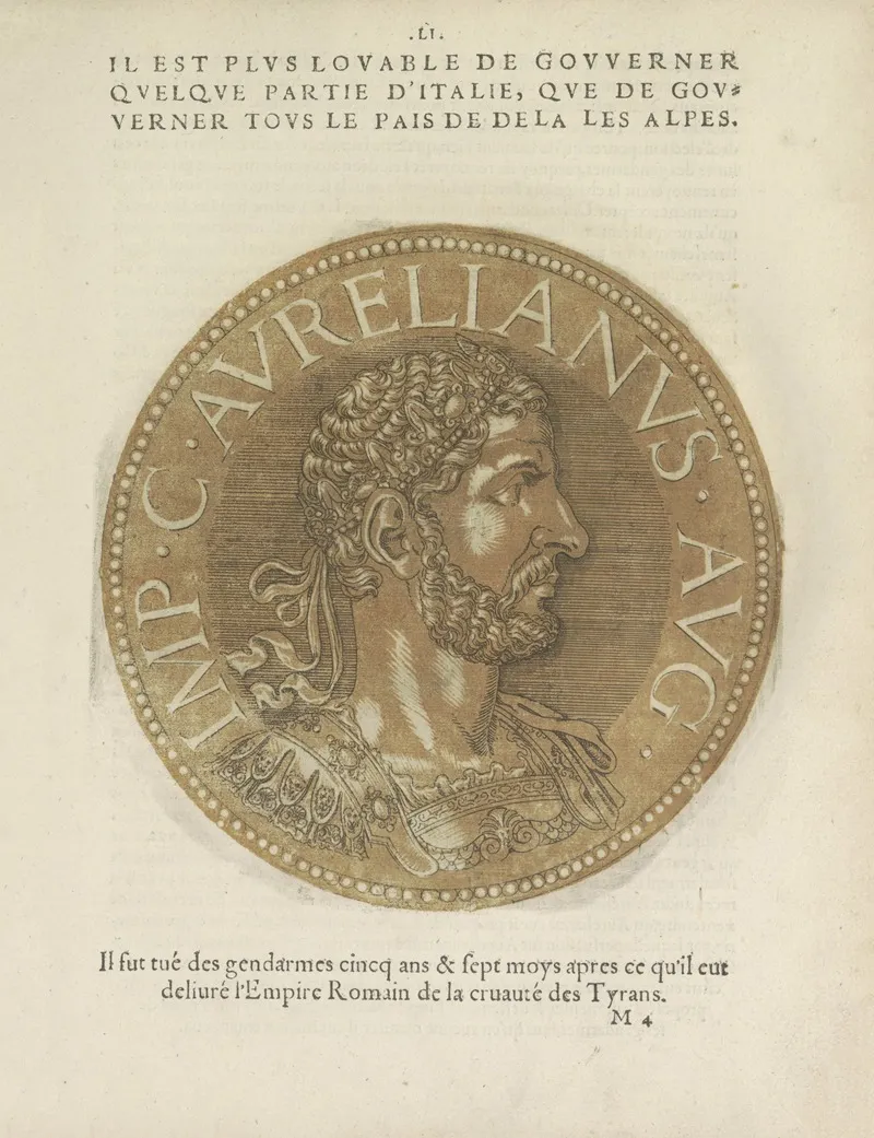 Emperor Aurelianus Wall Art by Hubert Goltzius - High-Resolution Digital Print