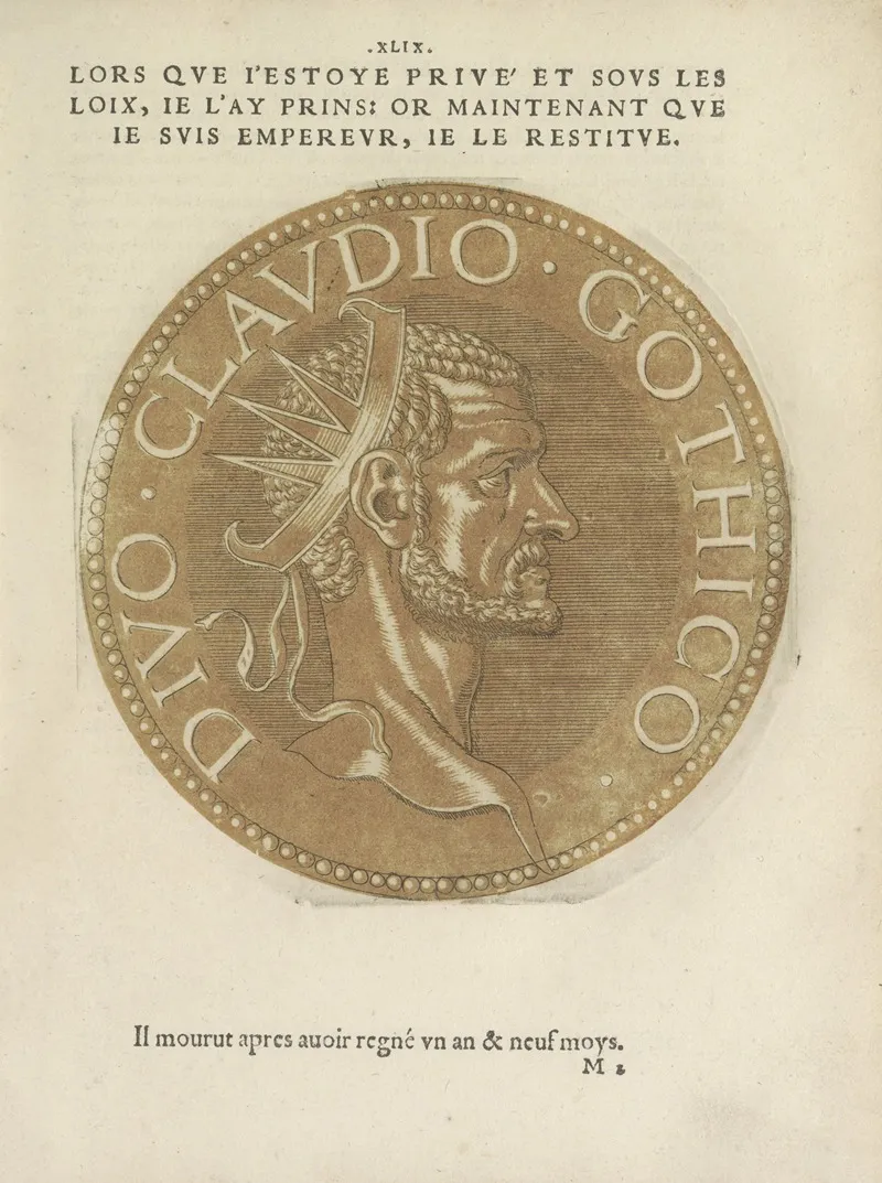 Emperor Claudius Ii Gothicus Wall Art by Hubert Goltzius - High-Resolution Digital Print