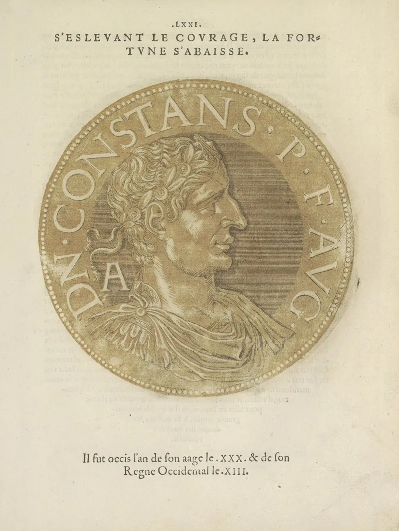 Emperor Constans I Wall Art by Hubert Goltzius - High-Resolution Digital Print