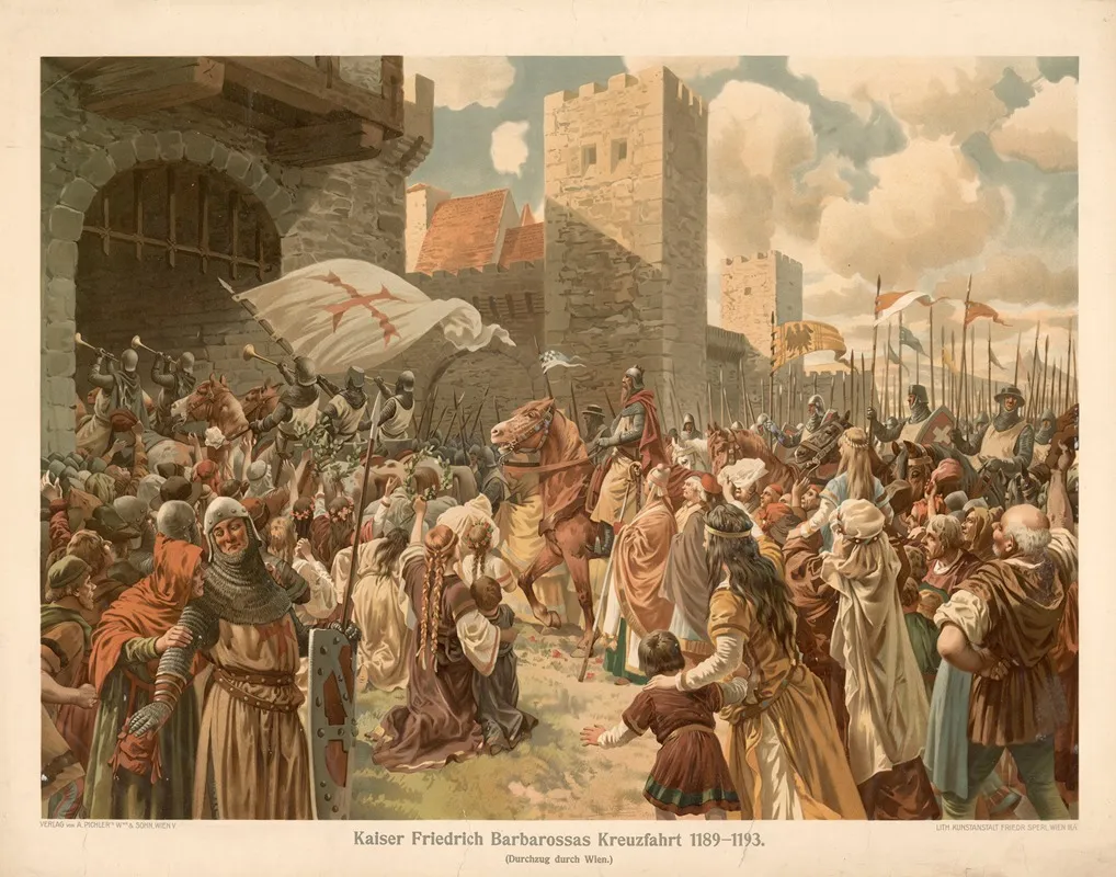 Emperor Frederick Barbarossas Crusade 1189 1193 Wall Art by Hans Werner Schmidt - High-Resolution Digital Print
