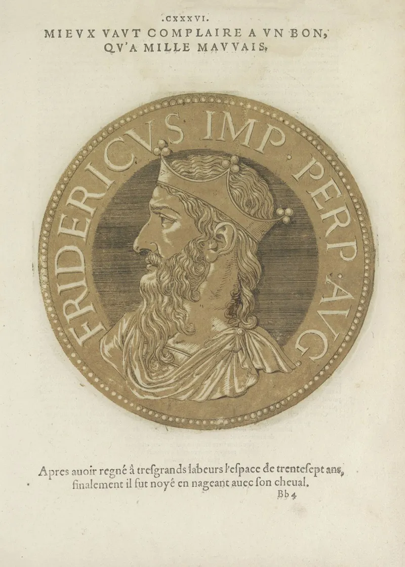 Emperor Frederik I Barbarossa Wall Art by Hubert Goltzius - High-Resolution Digital Print