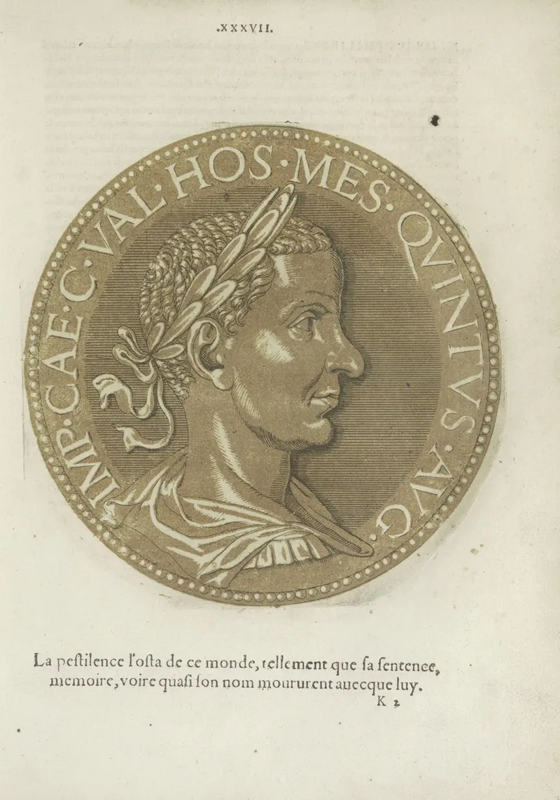 Emperor Hostilianus Wall Art by Hubert Goltzius - High-Resolution Digital Print