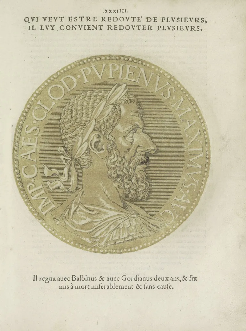 Emperor Pupienus Wall Art by Hubert Goltzius - High-Resolution Digital Print