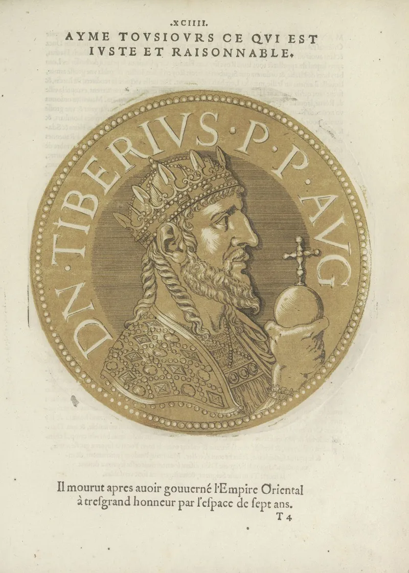 Emperor Tiberius Ii Constantijn Wall Art by Hubert Goltzius - High-Resolution Digital Print