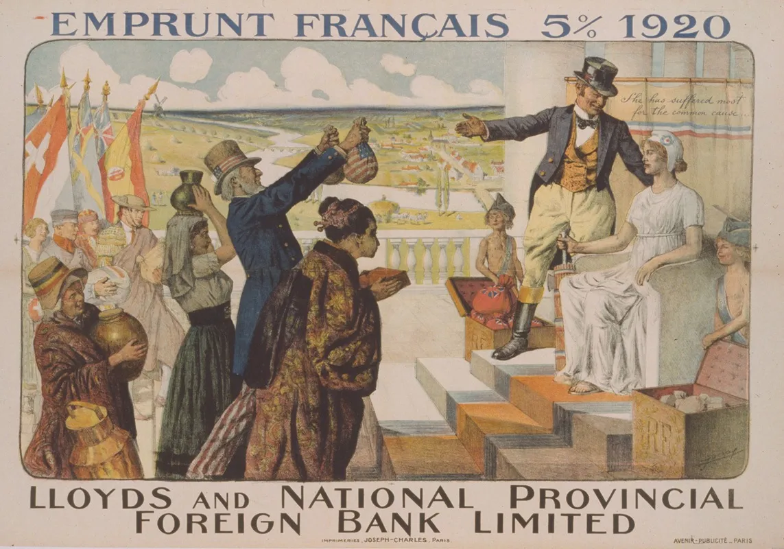 Emprunt Francais 5 Percent 1920 Lloyds And National Provincial Foreign Bank Limited