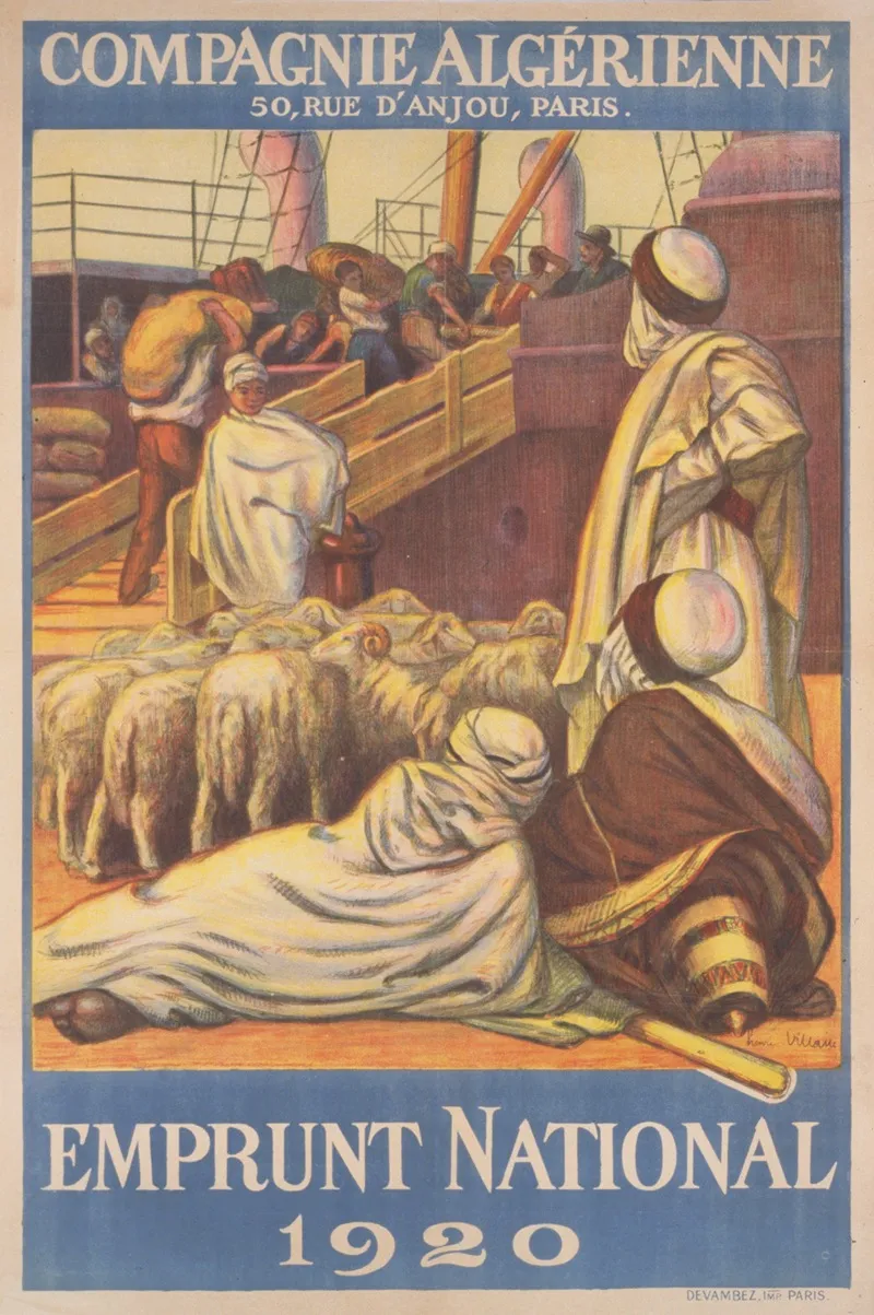 Emprunt National 1920 Compagnie Algerienne Wall Art by Henri Villain - High-Resolution Digital Print