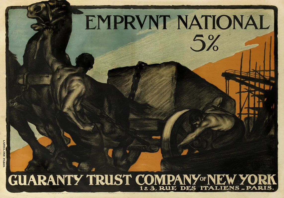 Emprunt National 5percent Guaranty Trust Company Of New York Wall Art by Marc - High-Resolution Digital Print