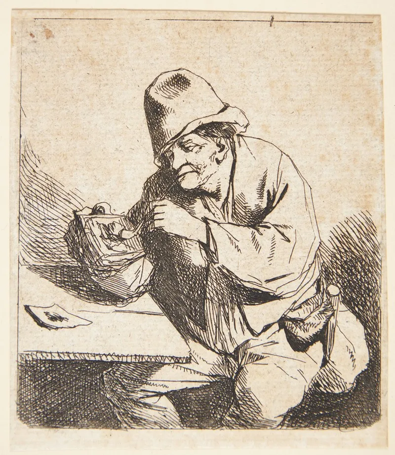 En Bonde Der Taender Sin Pibe Wall Art by Cornelis Pietersz. Bega - High-Resolution Digital Print
