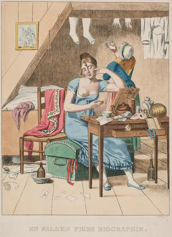 En Falden Piges Biografi Nr 3 Wall Art by Gerhard Ludvig Lahde - High-Resolution Digital Print