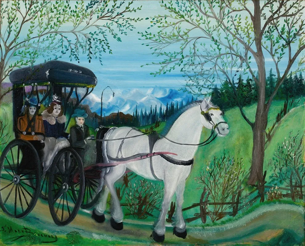 En Route Pour La Fete Wall Art by Simone Marie Bouchard - High-Resolution Digital Print