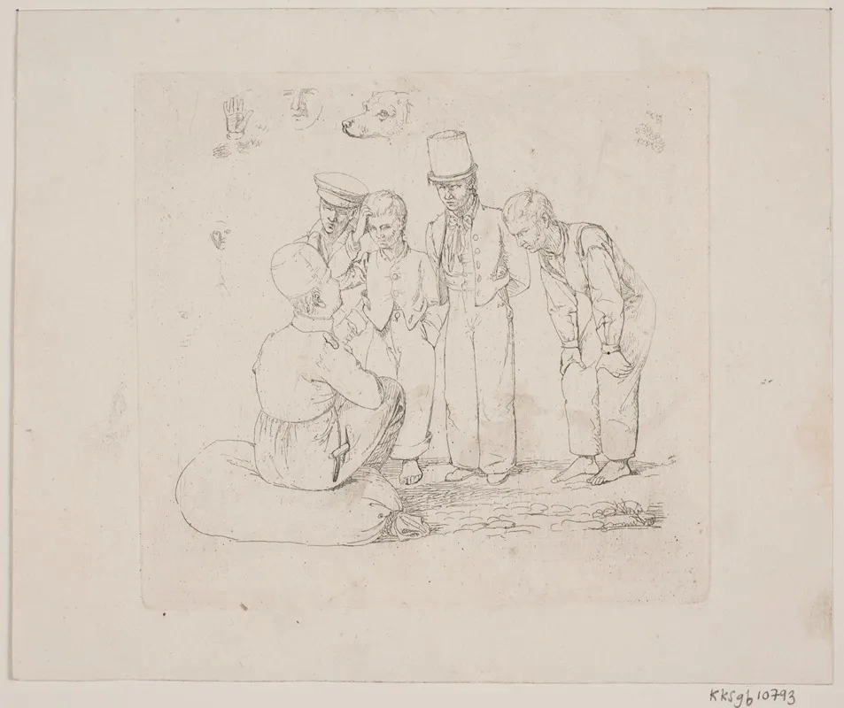 En Russisk Matros Pa Toldboden Wall Art by Constantin Hansen - High-Resolution Digital Print