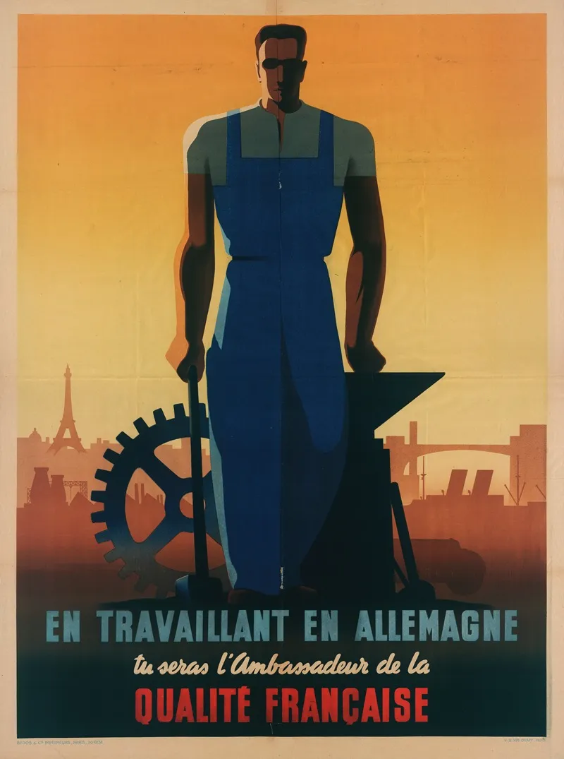 En Travaillant En Allemagne Tu Seras Lambassadeur De La Qualite Francaise Wall Art by Eric Castel - High-Resolution Digital Print