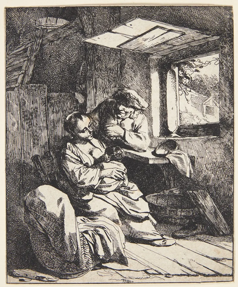 En Ung Mor Med Sit Barn Wall Art by Cornelis Pietersz. Bega - High-Resolution Digital Print