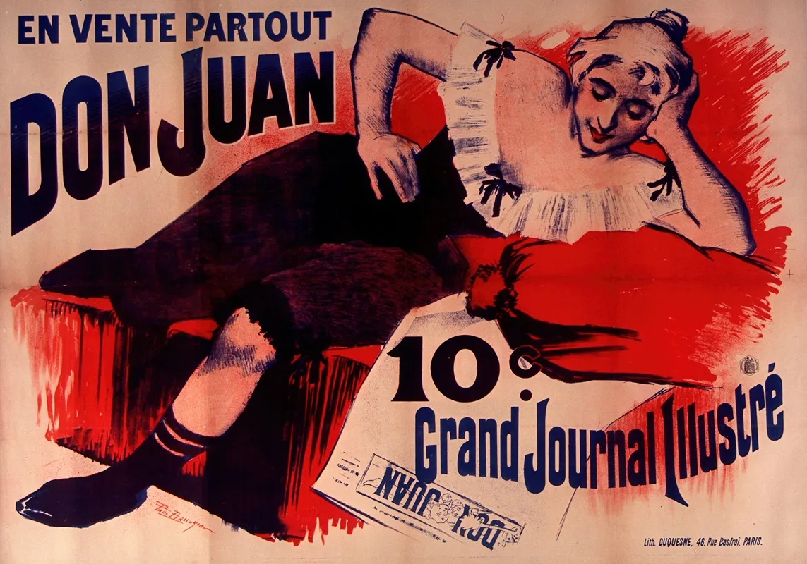 En Vente Partout Don Juan 10 C Grand Journal Illustre Wall Art by Paul Balluriau - High-Resolution Digital Print