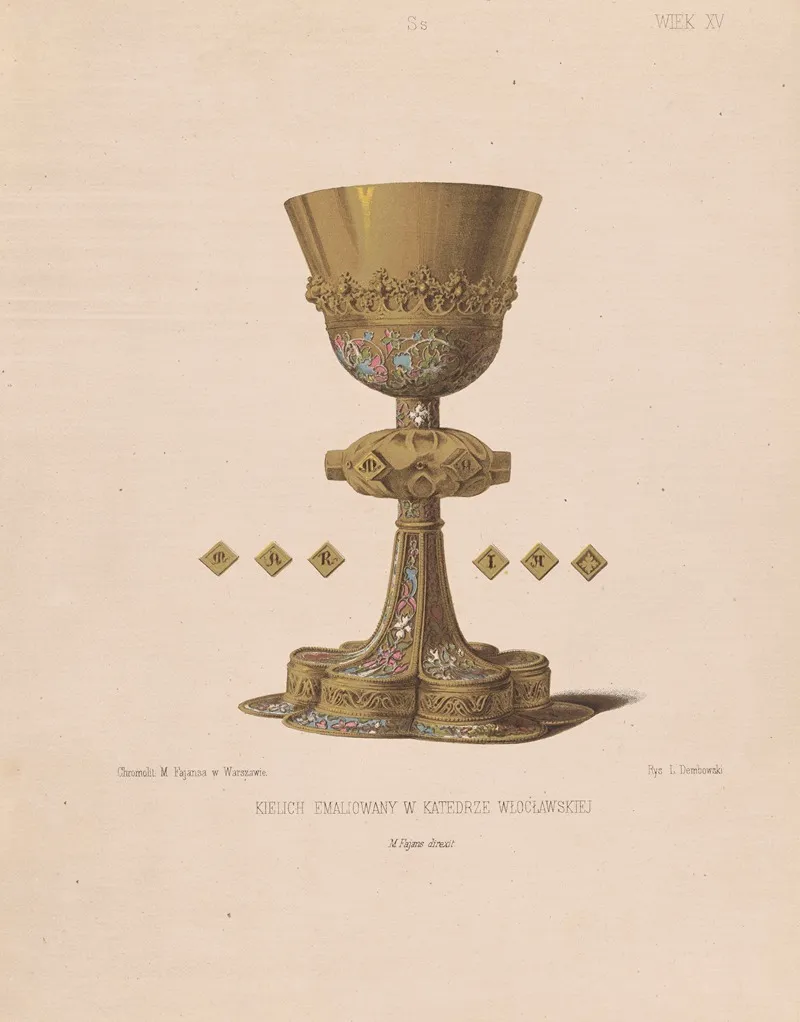 Enameled Chalice In The Wroclaw Cathedral Wall Art by Leon Dembowski - High-Resolution Digital Print