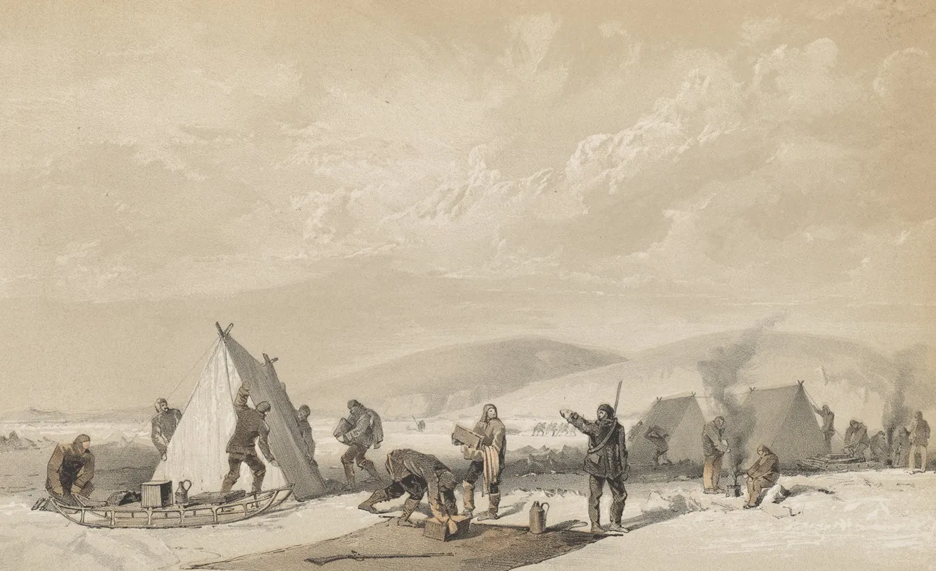 Encamping For The Night Wall Art by Walter William May - High-Resolution Digital Print