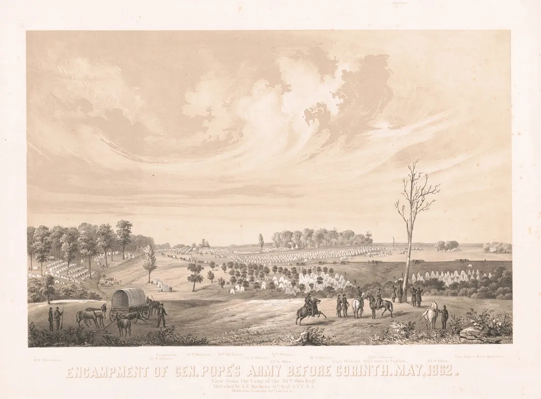 Encampment Of Gen Popes Army Before Corinth May 1862