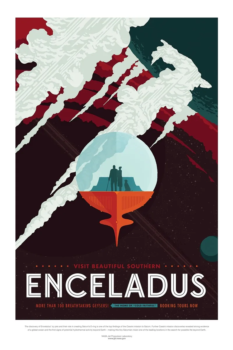Enceladus Wall Art by NASA - High-Resolution Digital Print