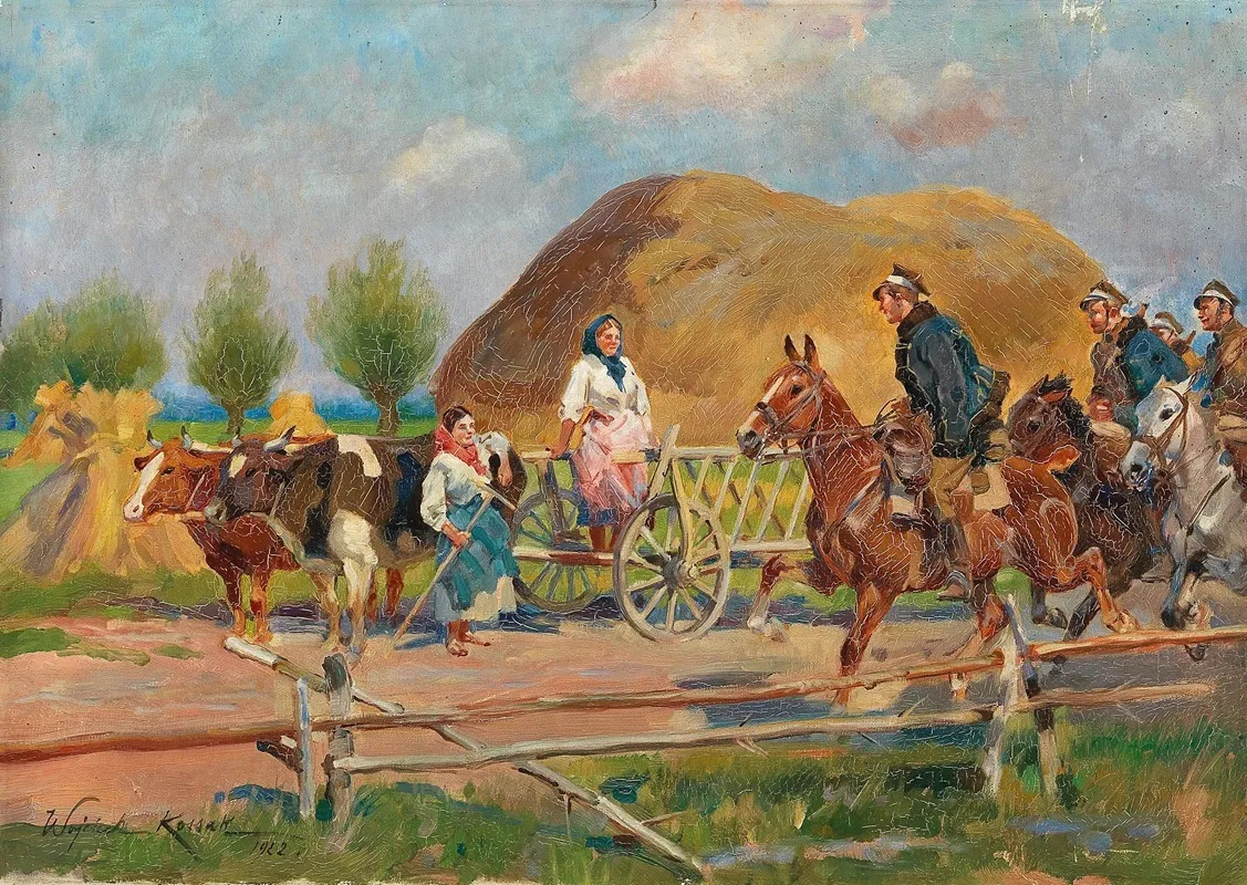 Encounter On The Village Road