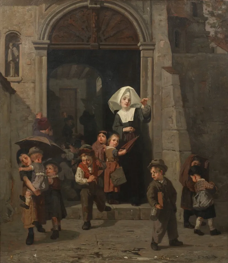 End Of The School Day Wall Art by Simon Durand - High-Resolution Digital Print