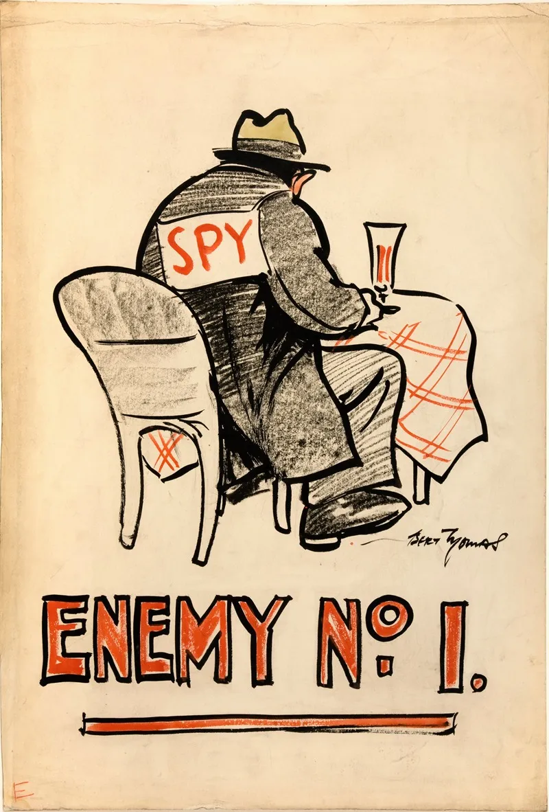 Enemy No 1 Wall Art by Bert Thomas - High-Resolution Digital Print