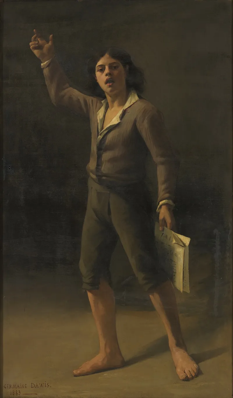 Enfant Du Peuple Criant Une Victoire 1793 Wall Art by Germaine Dawis - High-Resolution Digital Print