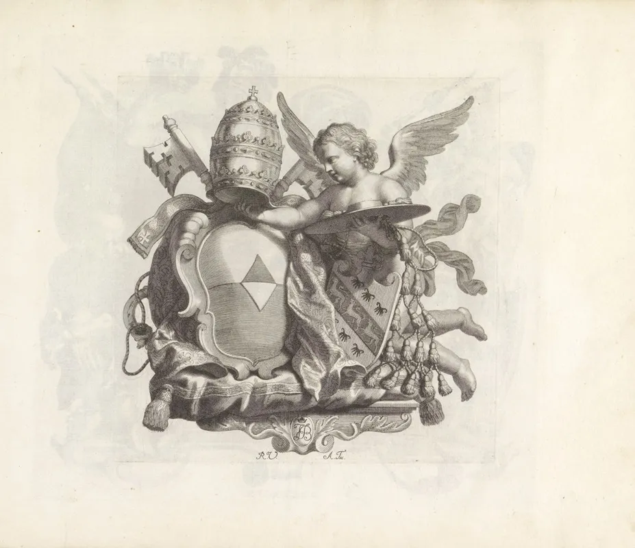 Engel Met Twee Wapenschilden Wall Art by Robert van Audenaerde - High-Resolution Digital Print