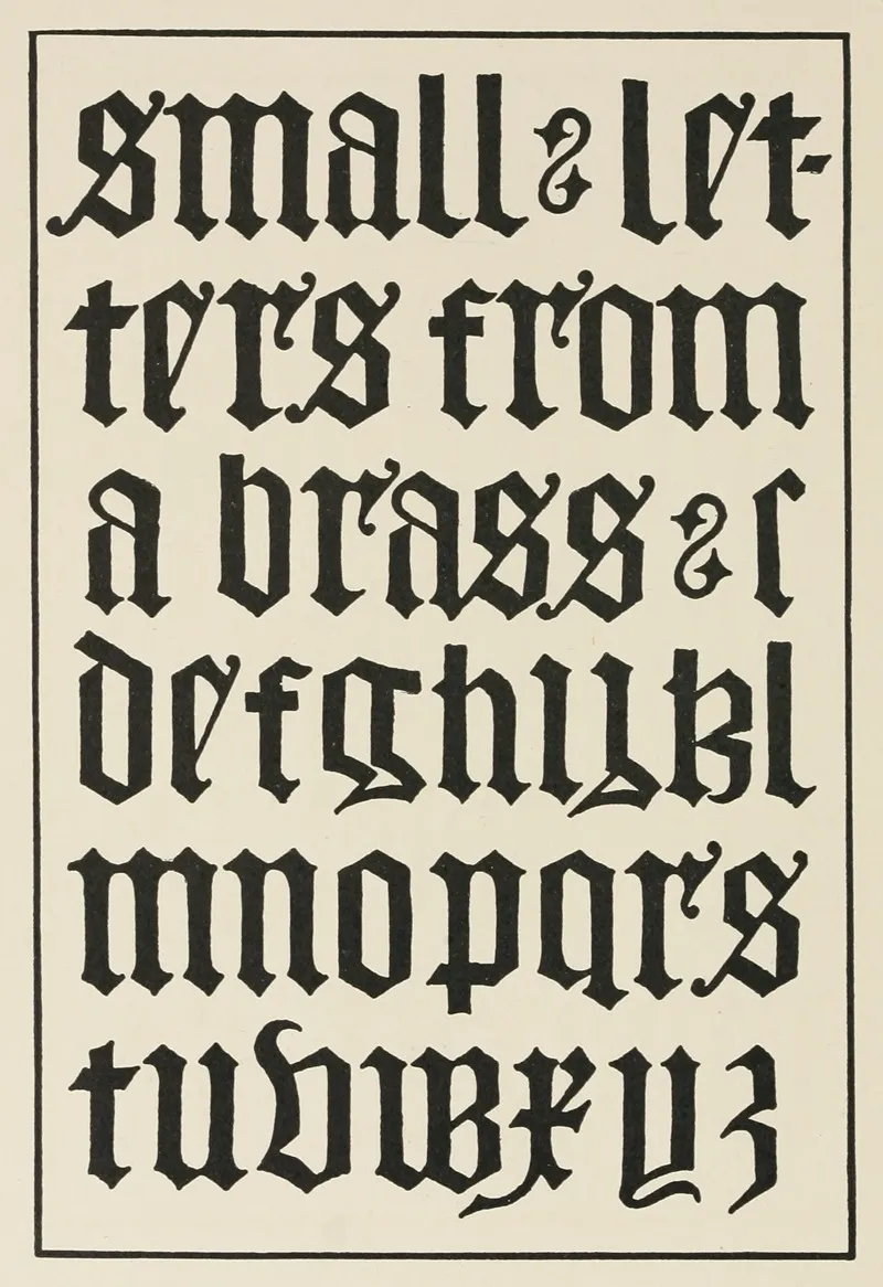 English Gothic Blackletters Wall Art by Frank Chouteau Brown - High-Resolution Digital Print