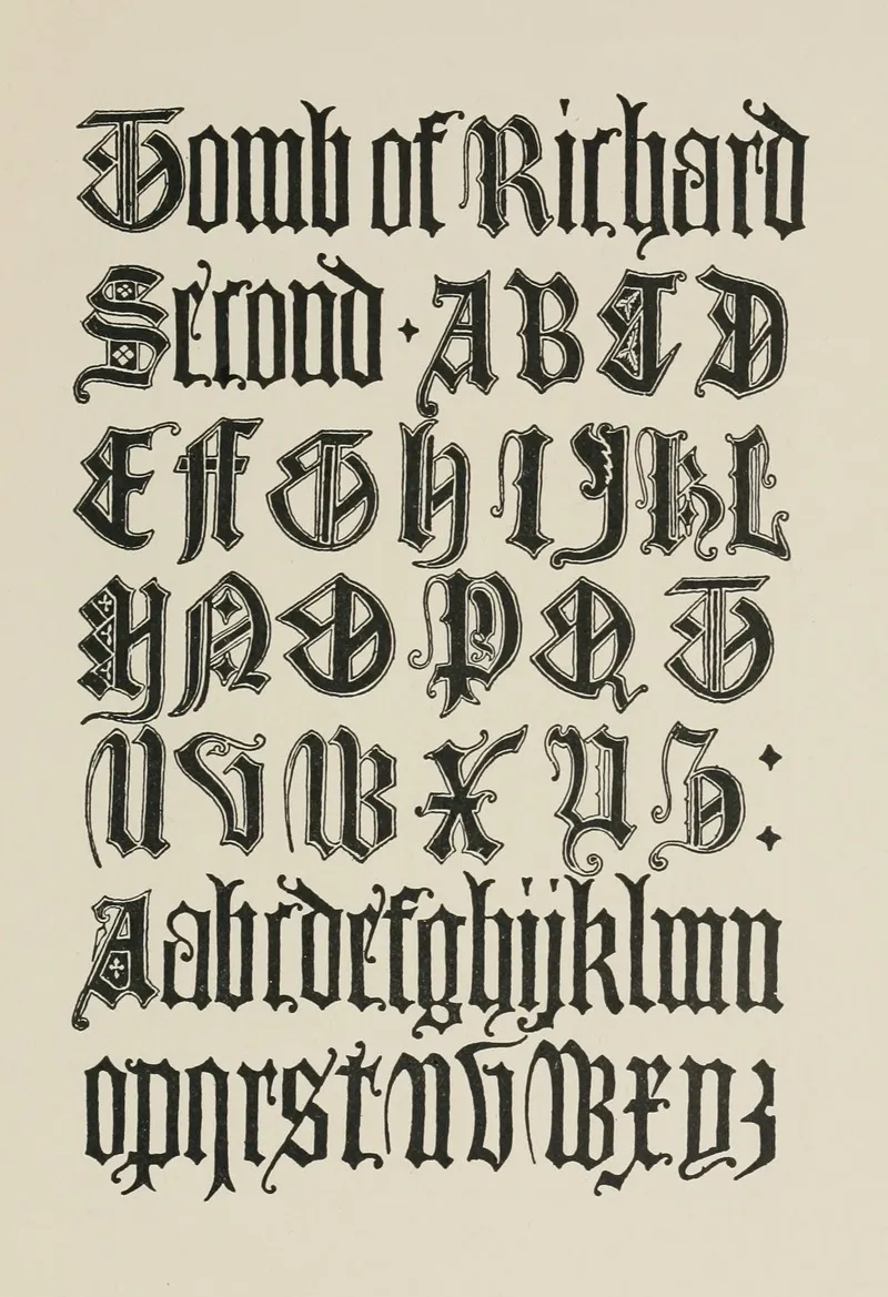 English Gothic Letters 2 Wall Art by Frank Chouteau Brown - High-Resolution Digital Print