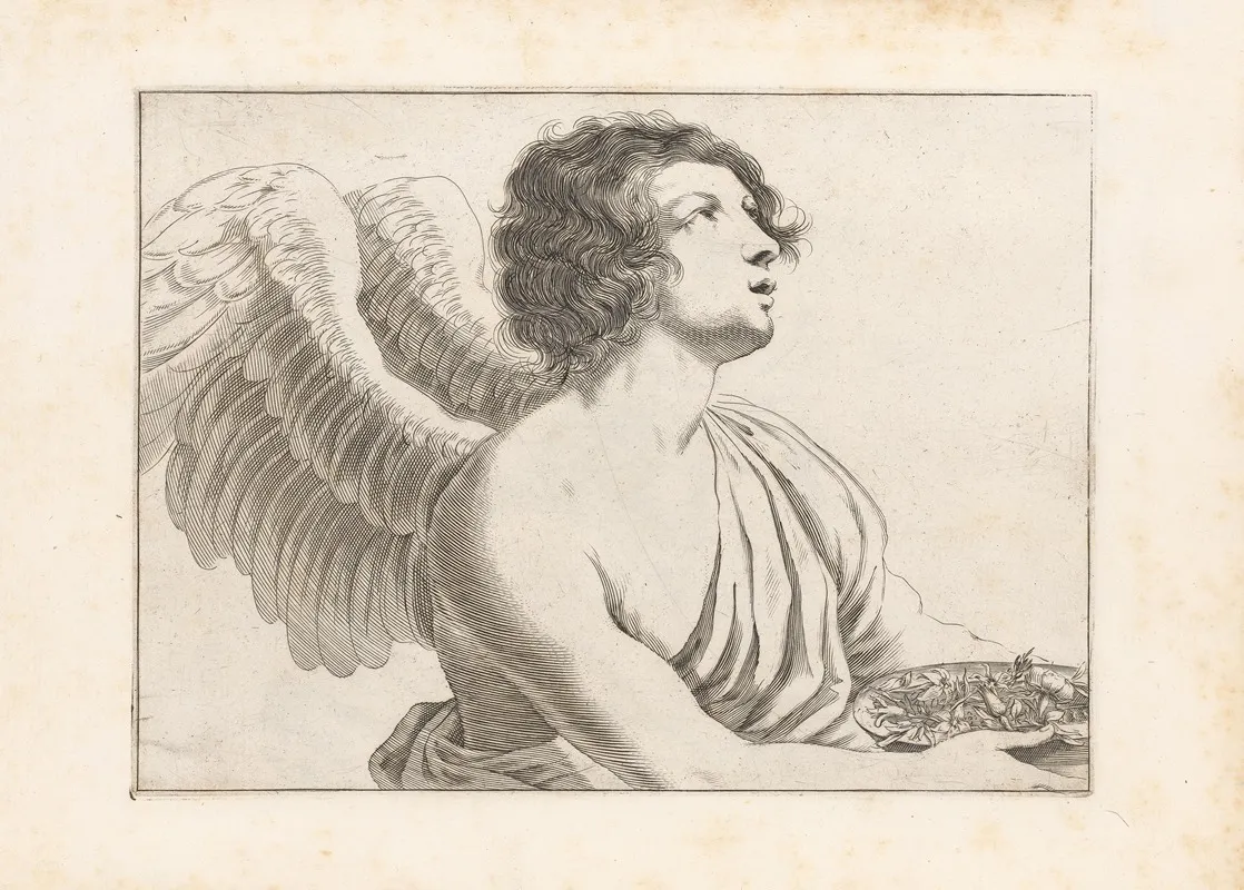 Engravings After Guercinos Libro Dei Disegni Pl 02 Wall Art by Francesco Curti - High-Resolution Digital Print