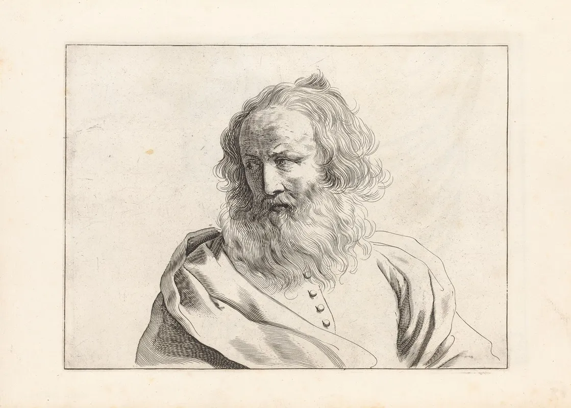 Engravings After Guercinos Libro Dei Disegni Pl 05 Wall Art by Francesco Curti - High-Resolution Digital Print